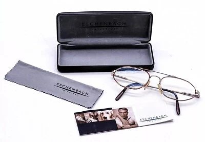 Vintage Eschenbach Selección Hombre Gafas Bogner Titan Con Original Etui & Paño - Imagen 1 de 4