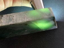 375g Genuine Myanmar Natural Green Jade Jadeite Rough Raw Stone Cabbing Gemstone