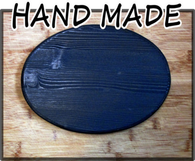 EBENHOLZ Effekt Einfachholz Holz OVALE Form Handwerk Schild Plakette jede Größe möglich