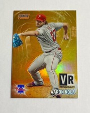 2021 Stadium Club Chrome Orange 23/25 Virtual Reality #VR-20 Aaron Nola Phillies