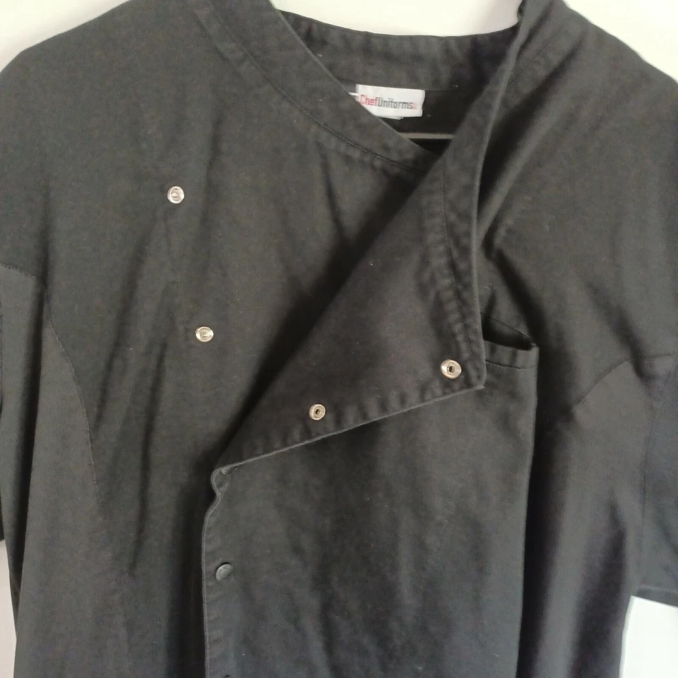 Natural Uniforms Knot Button Chef Coat with Thermometer Stain Resistant  - Image 3 of 4