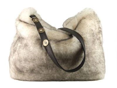 LONI Womens Hobo Shoulder Bag Handbag in Luxury Faux Fur Animal Print