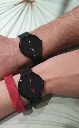 Montre en Quartz Infije Noir Mamba en Acier Total Noir - Rouge - Photo 7 sur 9