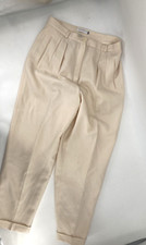Liz Claiborne Petites Wool Slacks Pants Tan Peach Natural Pleated