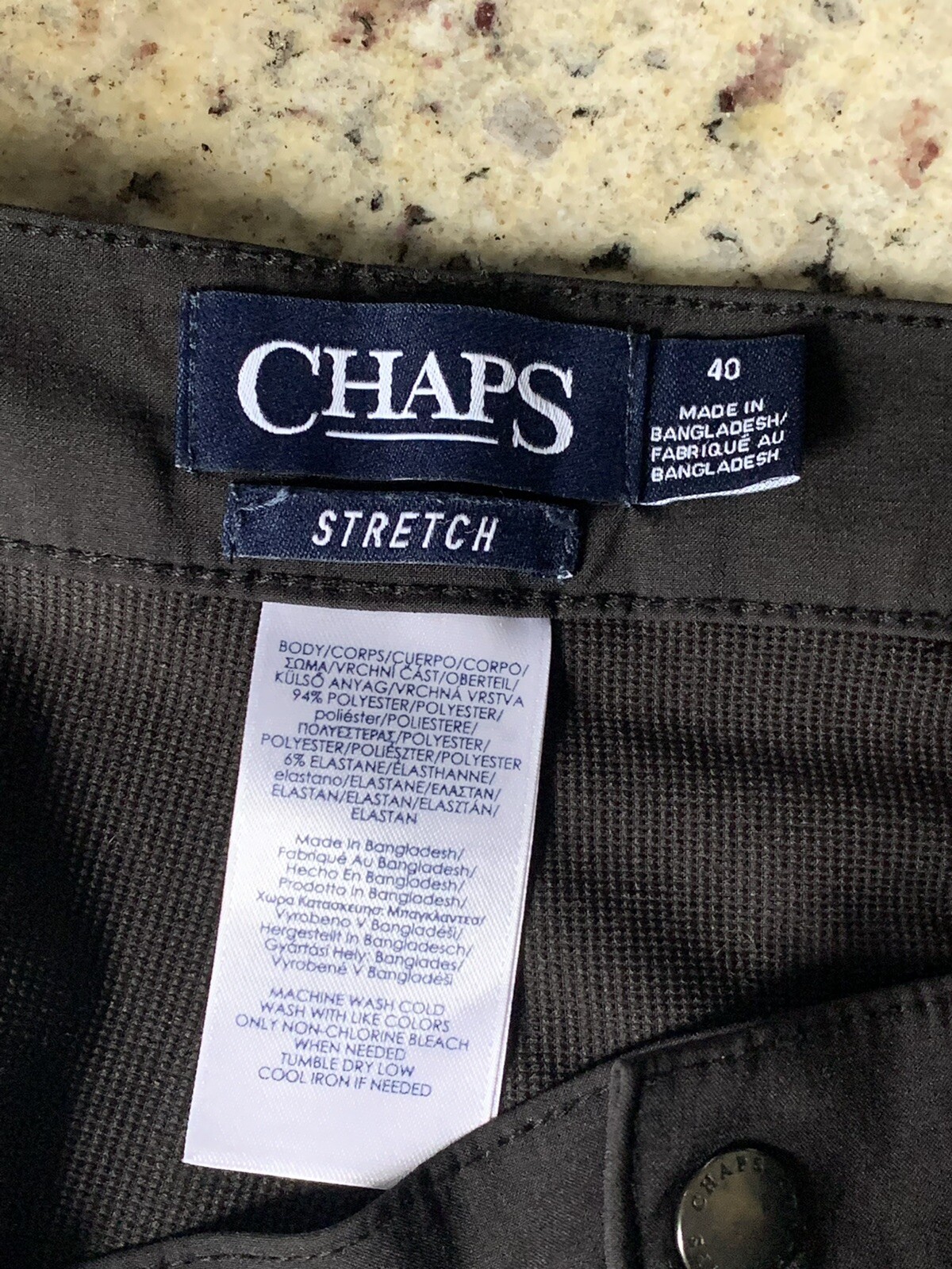 Chaps Men's Stretch Flat Front Polyester Blend Bl… - image 6