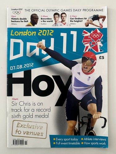 Programme DAY 11 7th August 2012 London Olympic Games Featuring HOY & BOLT - 第 1/6 張圖片