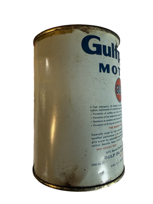 Gulf Motor Oil Can Vintage Metal Oil Can Gulfpride Gas Advertising