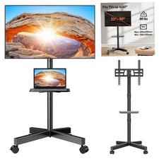 23-60 Inch Universal Mobile TV Floor Stand Mount Bracket Screen LCD LED Trolley