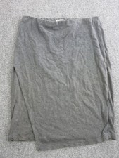 James Perse Skirt Womens 3 Gray Jersey Pencil Knee Length Made In USA Casual