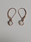 Vintage CID 10K.Yellow Gold Opal Heart Shape Dangle Earrings — photo 5