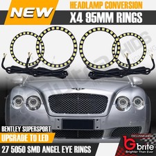 BENTLEY SUPERSPORT SMD LED HEADLIGHT RING CONVERSION DRL WHITE FACELIFT RINGS
