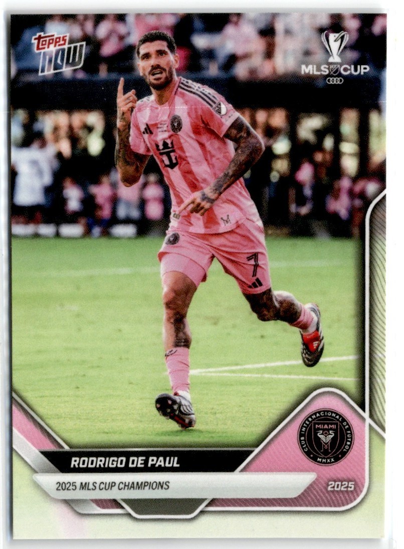 2025 TOPPS NOW MLS CUP RODRIGO DE PAUL INTER MIAMI #MLSC-4