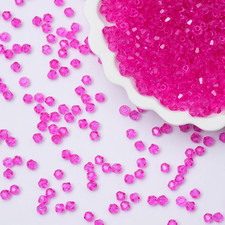 1000PCS Bicone Crystal Beads 4Mm Glass Faceted Spacer Beads Bulk for Jewelry Mak