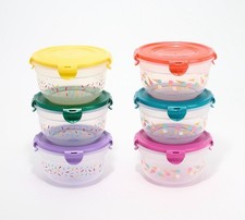 LocknLock Set of 6 Multi-Color Ice Cream Prin...