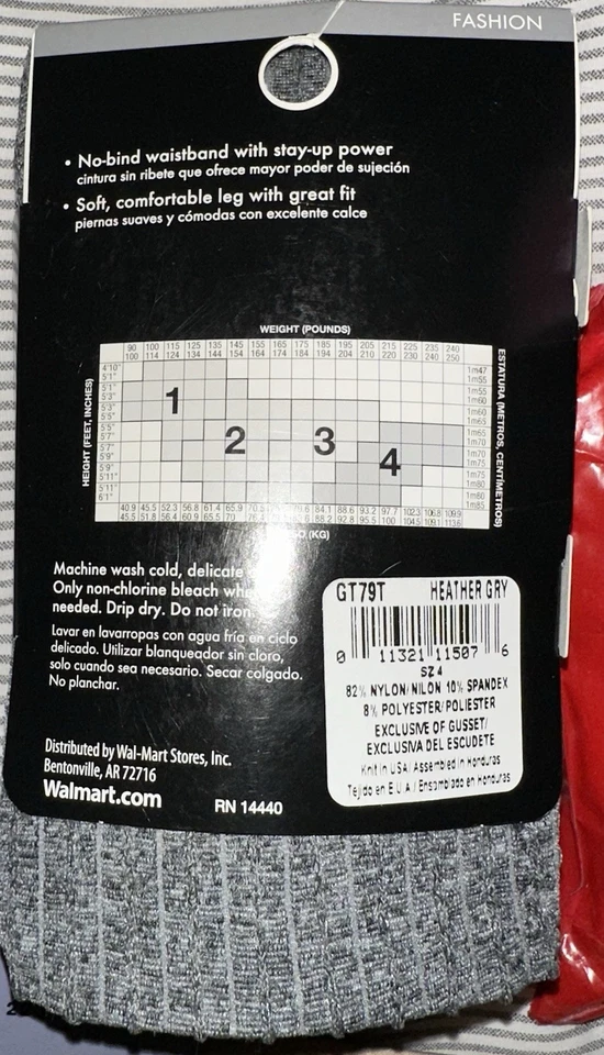 Total Lot 18 Opaque Tights Denier &Panyhose Sizes 3X-4X- E & Knee Highs New Quee - Image 4 of 4