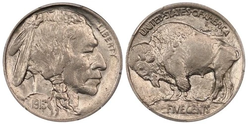 1913 Type 1 PCGS MS64 Near Gem BU Buffalo Nickel #2 - Lustrous, Original Skin!