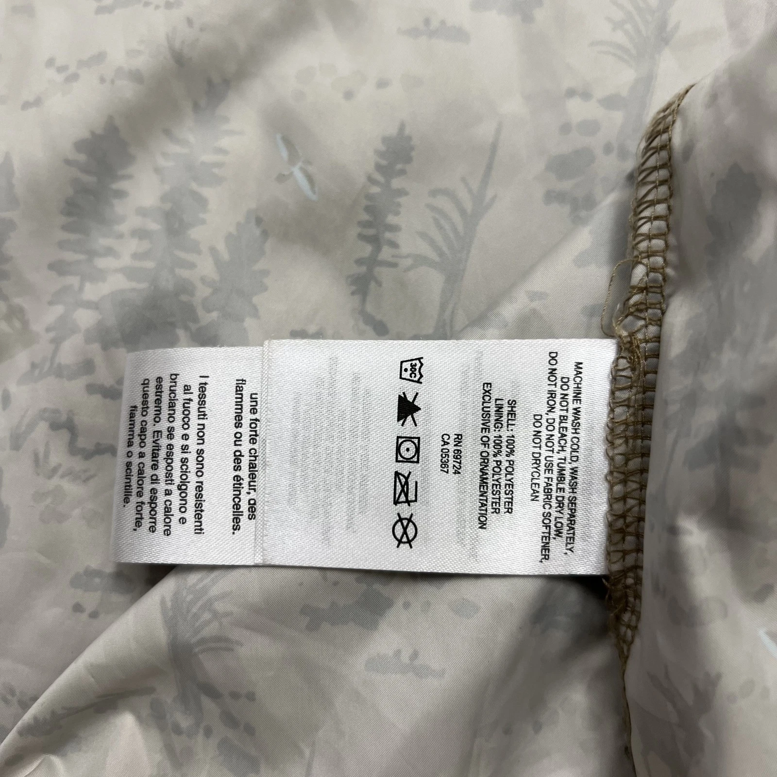 Columbia Jacket Men's Large Tan Hooded Full Zip Deer Tree Print Outdoors image 7