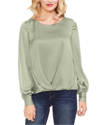 Vince Camuto Womens Puff Sleeve Shell Blouse, green, XS