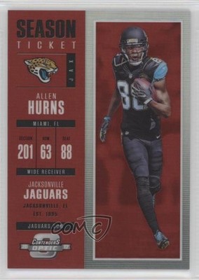 2017 Panini Contenders Optic Season Ticket Red Prizm 55/199 Allen Hurns #20 ht1