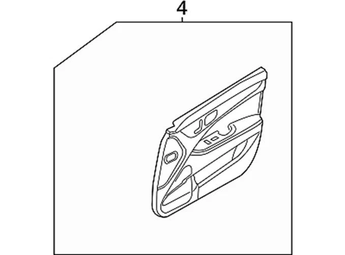 2014 Hyundai Equus Front Left Door Interior Trim Panel 823053NIM0RD4 — 第 4/4 张图片