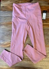NWT Yogalicious Size S Lux Side Pocket High-Rise Yoga Leggings in Rose Cocoa S