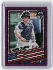 2026 Panini Stars and Stripes Prizm Andrew Costello #32 Disco Purple 55/99