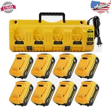 For Genuine DEWALT 4-Port DCB104 Battery Charger 20V Lithium DCB205 XR Battery