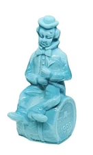 Vintage Mosser Glass "The End" The Performer from Clown Alley Aqua Slag Uranium 