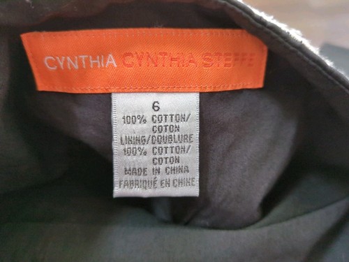 Cynthia Steffe A-Line Skirt Size 6 Black White Short Embroidered Lined Side Zip - Picture 5 of 5