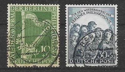 Berlin Mi.Nr. 72-73, gestempelt , gepr.Schlegel BPP ,  Philarmonie ( 6448 ) - Bild 1 von 2