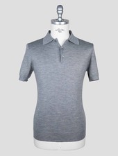 NEW ISAIA GRAY CASHMERE SILK POLO EU 48 - US 38 - S I165