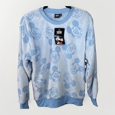NWT Walt Disney World Sweater/Sweatshirt Adult M Light Blue Mickey Mouse Design