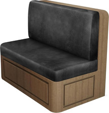 Leather Look RV Dinette Cushion Covers, Stretch Camper Cushion Slipcovers for Tr