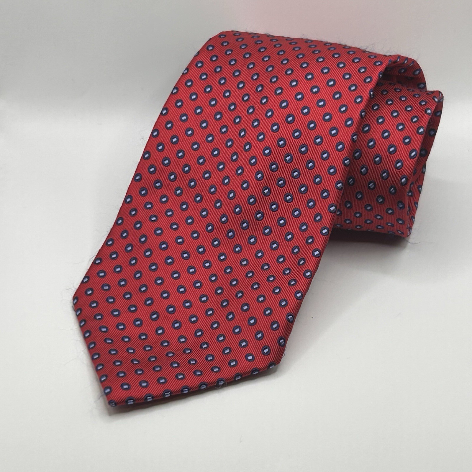 Chaps 100% Silk Men's Neck Tie Hand Made Red  60L 3.5W