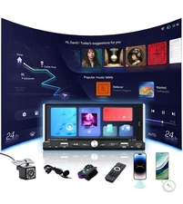 Car Play Single Din Car Stereo with Backup Camera 6.9 IPS Touchscreen Brand New 
