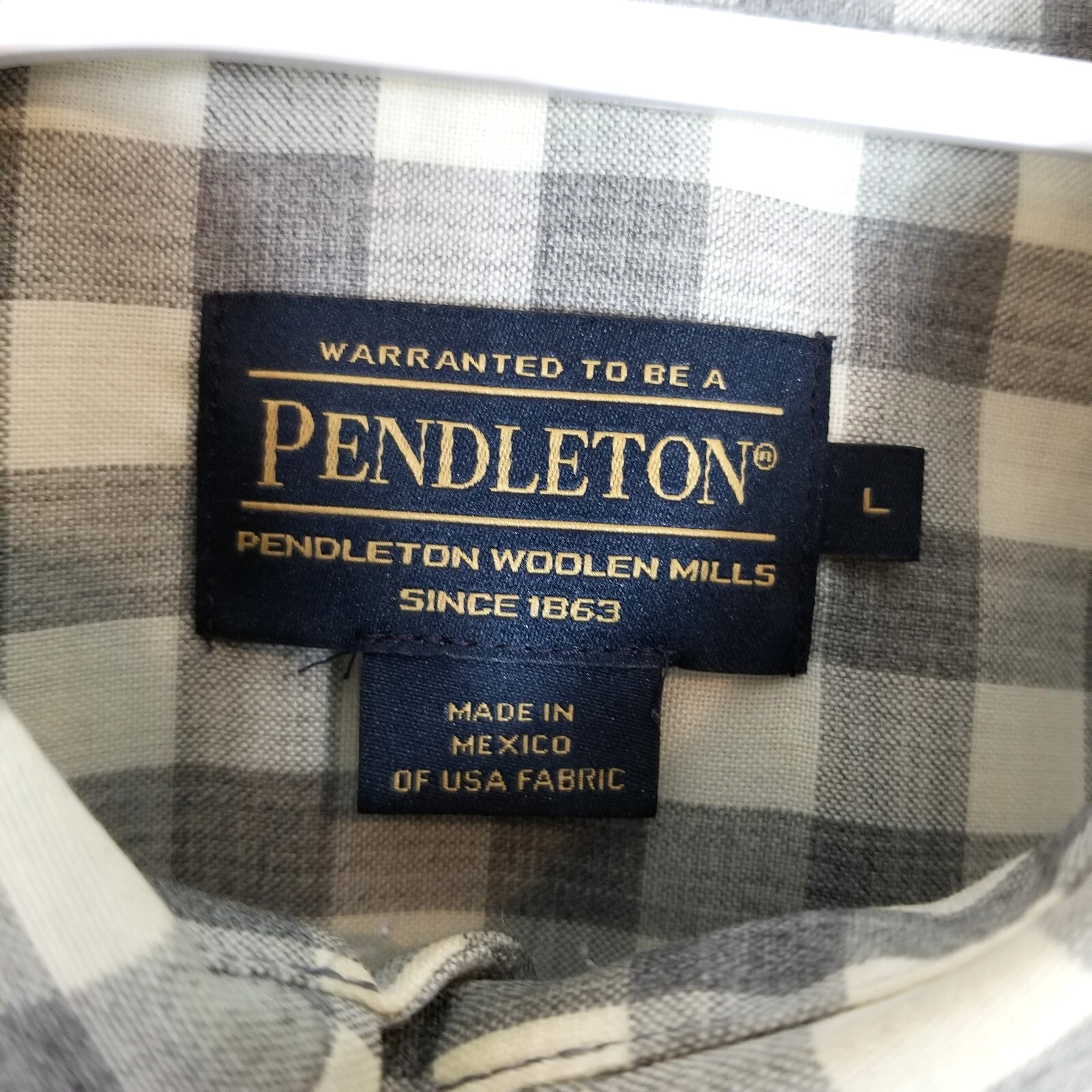Pendleton Men 100% Virgin Wool Check Button Down … - image 8