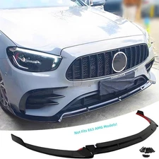For Mercedes E-Class W213 4DR E53 Front Bumper Splitter Lip Gloss Black 2021-23