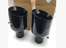 2x Dodge Rt Srt Ram 5 Big Black Exhaust Tip 2.5 Inlet Angle Cut Double Wall 2x Dodge Rt Srt Ram 5 Big Black Exhaust Tip 2.5 Inlet Angle Cut Double Wall