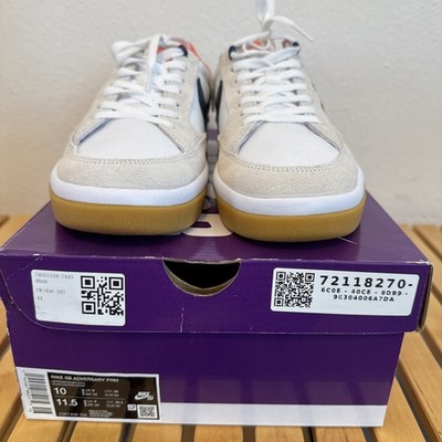 Nike SB Adversary PRM MEN S size 10 White/Navy/Orange NWB
