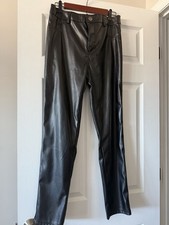 Fashion Nova XL Black Faux Leather Pants Women's High Rise