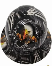 full brim hard hat custom hydro dipped IN VINTAGE HARLEY DAVIDSON EAGLE 1903