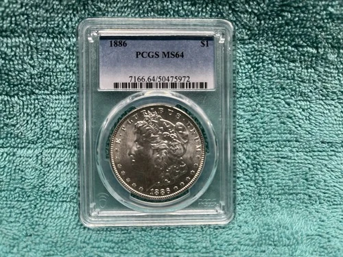 1886 P $1 Philadelphia Morgan Silver One Dollar PCGS MS64 Graded Uncirculated