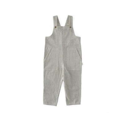 NWT Pehr Patch Pocket Overall, Railroad Stripe, 4T, 100% Organic Cotton