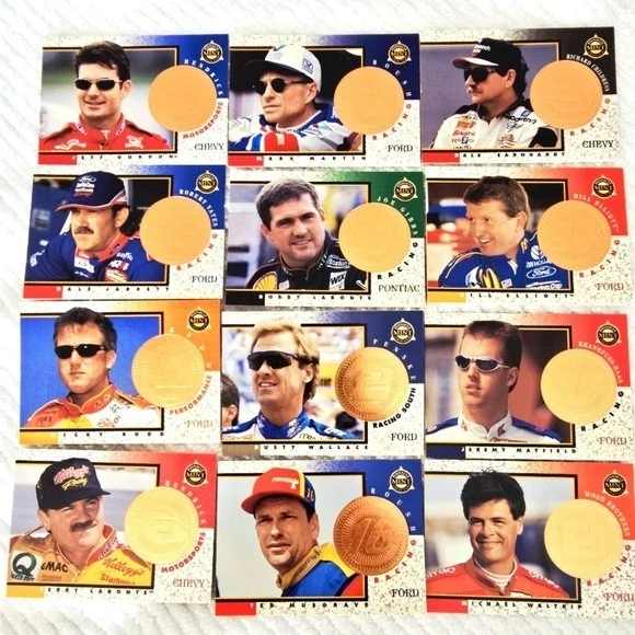 Rare Pinnacle Mint Nascar Trading Cards Coins 1998 Earnhardt Gordon Vintage - Image 2 of 4