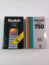 Lot of 2 New Sealed Beta Blank Video Tapes EG L 750 Beta Max Blank Tapes