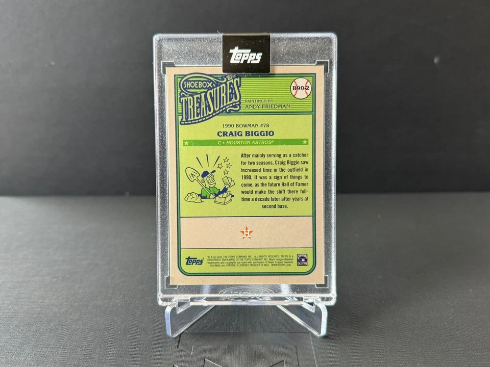Caja de zapatos Craig Biggio 2025 Topps Treasures '90 Bowman #B90-2 Stock de lona Astros Foto 2 de 2
