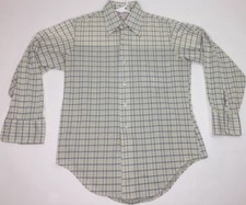 Vintage Arrow Dectolene Knits Mens Long Sleeve Oxford Stripes Size 15-32