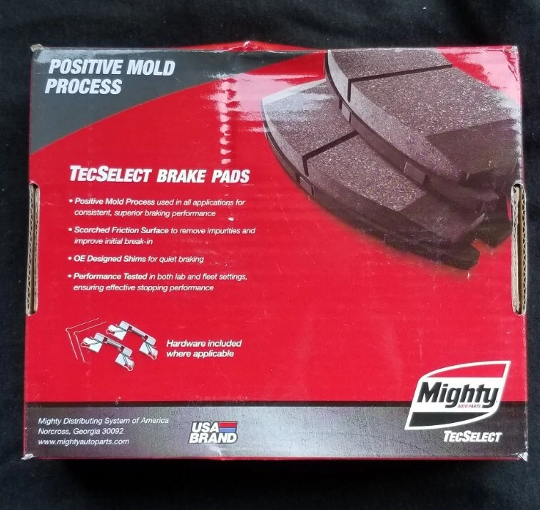 Pastillas de freno de disco de cerámica MIGHTY TS856C para Chrysler, Dodge, Jeep Liberty Foto 3 de 4