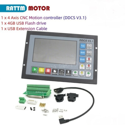4 Axis Offline Motion Controller System DDCS V3.1 500KHz For CNC Router Machine