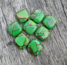  WHOLESALE GREEN COPPER TURQUOISE CABOCHON CUSHION SHAPE LOOSE GEMSTONE